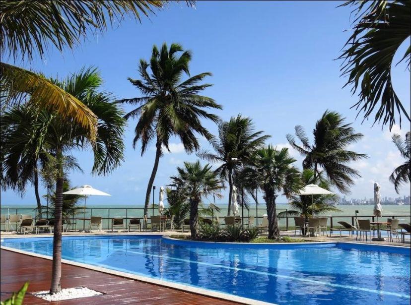 Apartamento a beira mar com piscina estilo resort Cabedelo Exterior foto